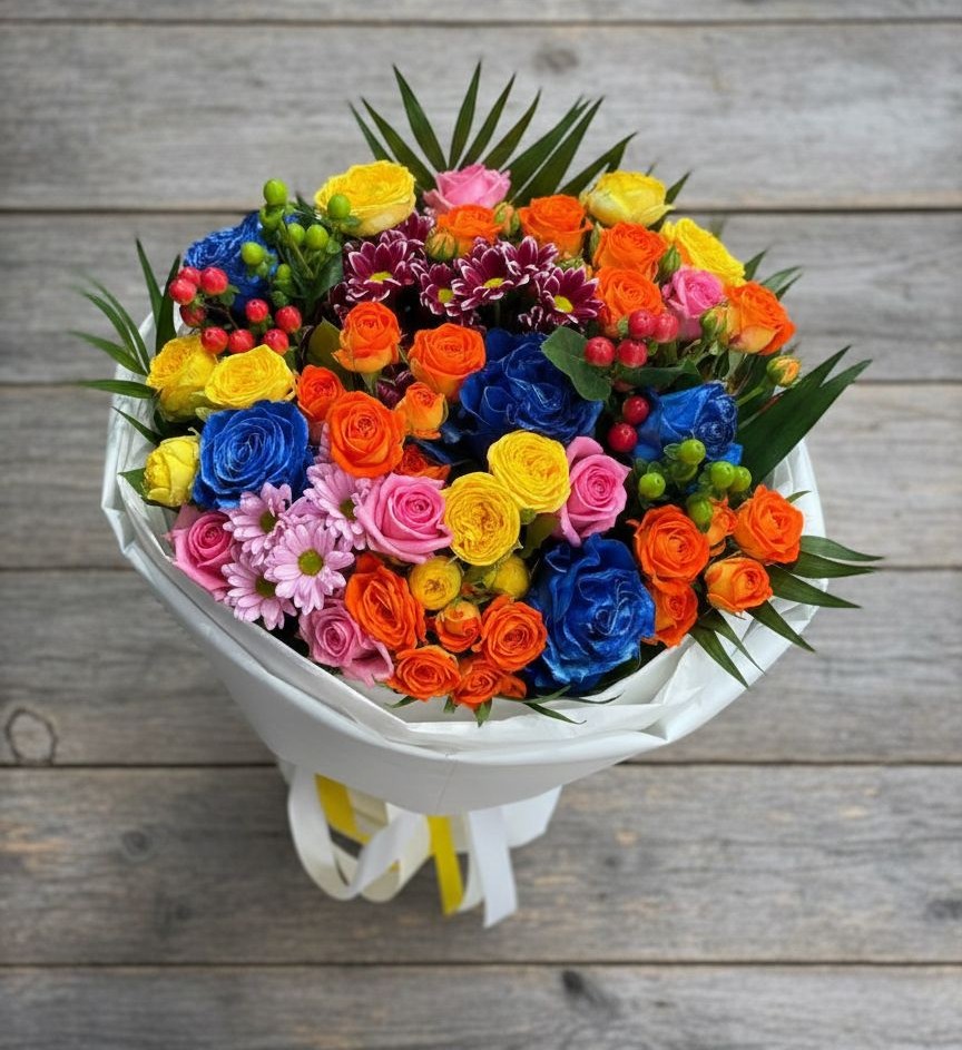 Букет цветов из: Розы и Хризантемы в Тургенево