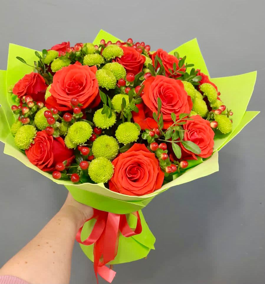 Букет цветов из: Хризантемы и Розы в Тургенево