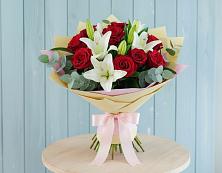 Букет цветов из:  Лилии и Розы в Тургенево