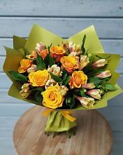 Букет цветов из:  Альстромерии и Розы в Тургенево