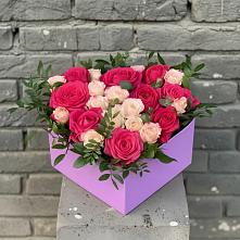 Цветочная композиция из Розы в коробке в Тургенево