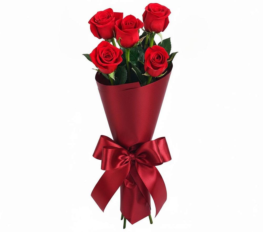 Букет 5 Красных роз Эдлесс Лав в Тургенево