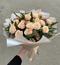 Букет Кремовые розы Латте в Тургенево