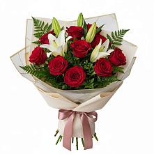 Букет цветов из:  Лилии и Розы в Тургенево