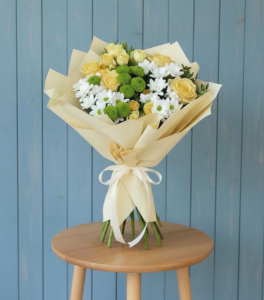 Букет цветов из: Хризантемы и Розы в Тургенево