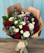Букет цветов из:  Розы и Альстромерии в Тургенево