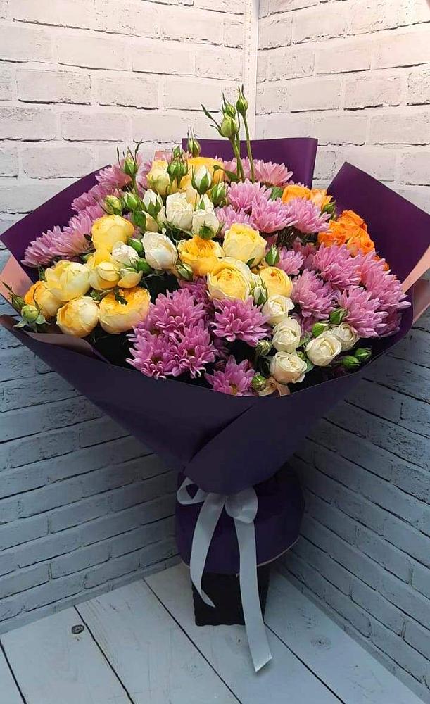 Букет цветов из: Хризантемы и Розы в Тургенево