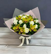 Букет цветов из:  Орхидеи и Розы в Тургенево