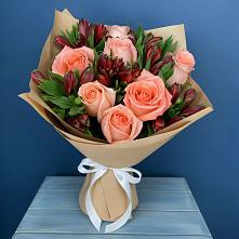 Букет цветов из:  Розы и Альстромерии в Тургенево