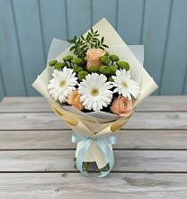 Букет цветов из:  Герберы, Розы и Хризантемы #REPLACE_PRED# Тургенево