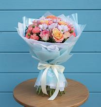 Букет цветов из:  Хризантемы и Розы в Тургенево