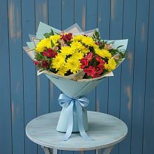Букет цветов из:  Альстромерии и Хризантемы в Тургенево