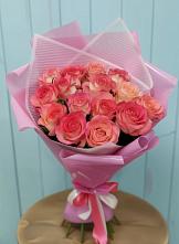 Букет 15 Розовых роз Равель в Тургенево