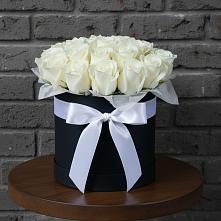 Цветочная композиция из Розы в шляпной коробке в Тургенево